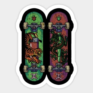 Skate & Bake – Tiger vs Dragon Edition Sticker